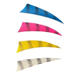 Ark Okçuluk 3 inch Köşeli (Shield) Çizgili Doğal Tüy - Ark Okçuluk