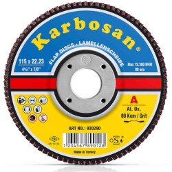 Dairesel Zımpara - Flap Disk- 115 x 22.23 cm 80 Kum (Grit) - Karbosan