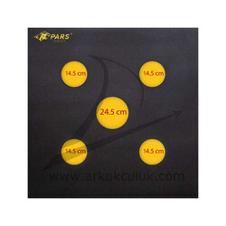 PARS - PARS HEDEF MİNDERİ 125x125x25 CM 5 GÖBEK 24,5 CM SİYAH